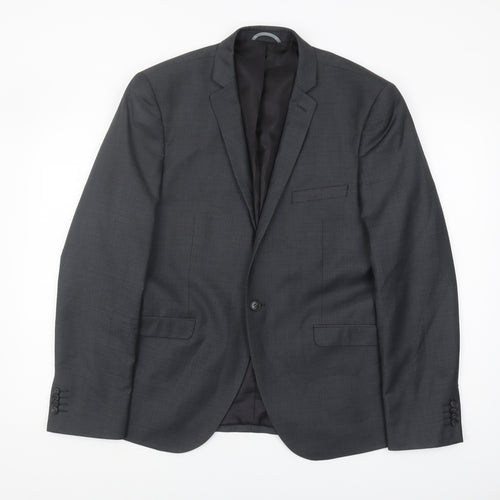 Burton Menswear Men's Grey Slim Blazer 42 Regular