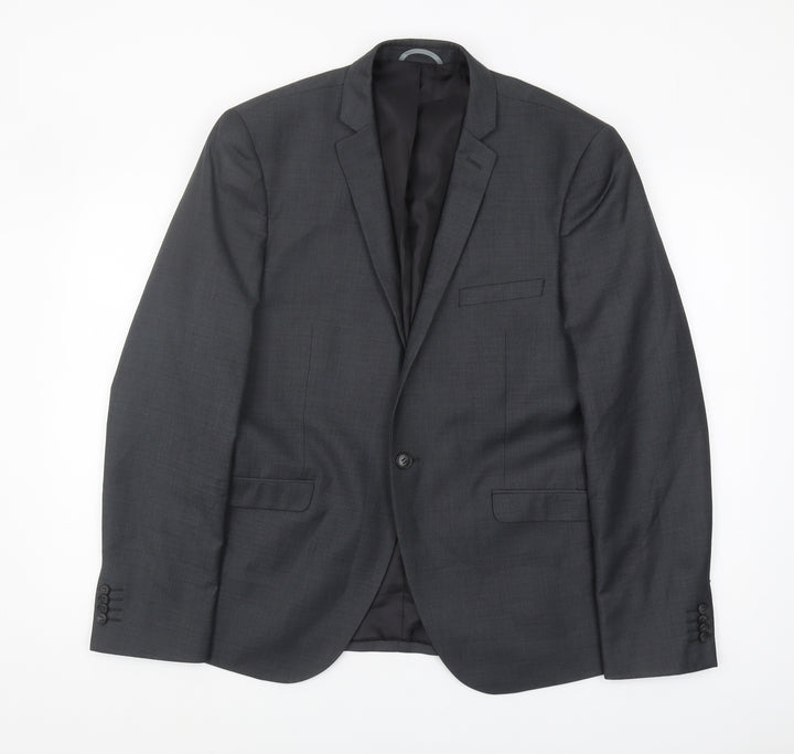 Burton Menswear Men's Grey Slim Blazer 42 Regular