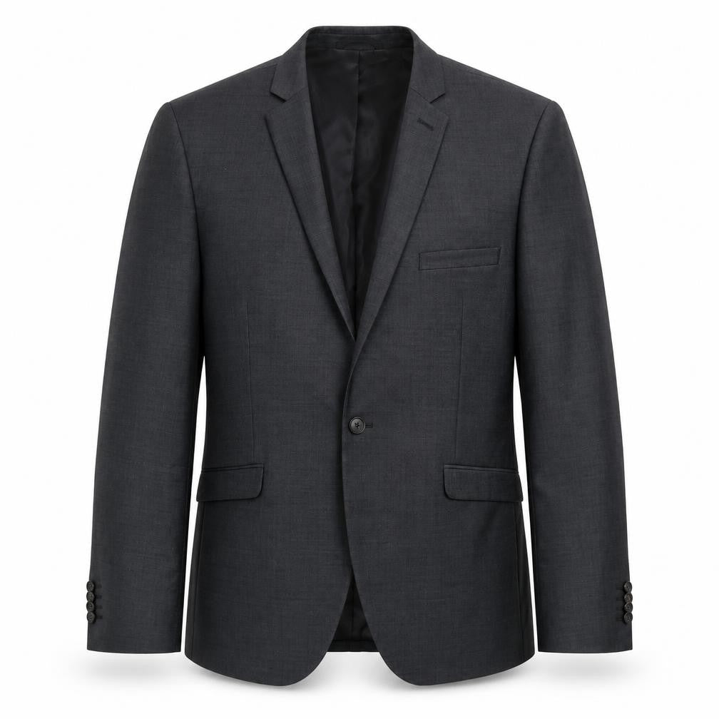 Front view of Burton Menswear Men's Grey Slim Blazer 42 Regular