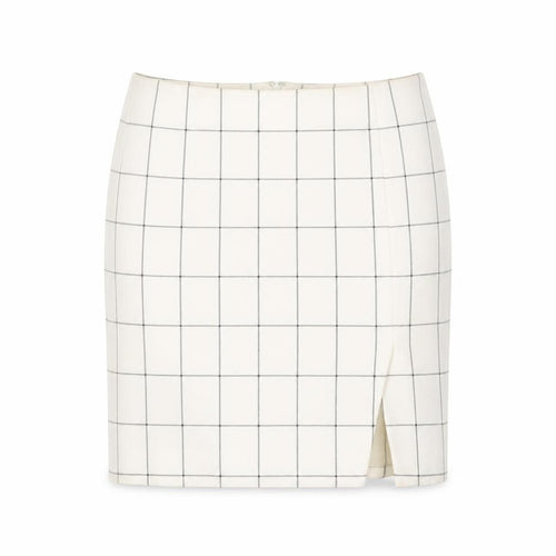 Banana Republic Women's Ivory Petite Check Pencil Skirt