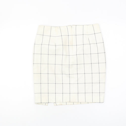 Banana Republic Women's Ivory Petite Check Pencil Skirt