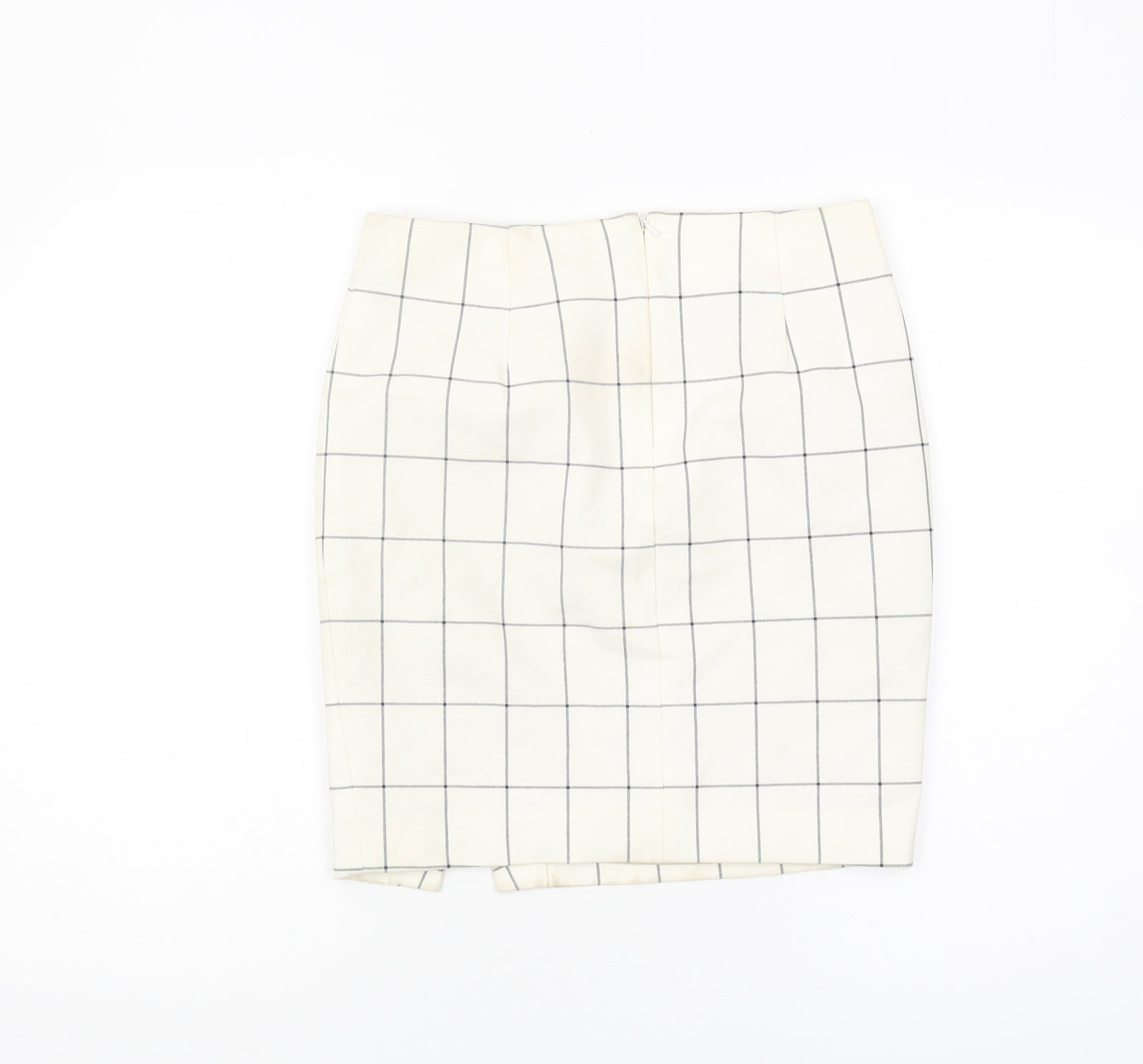 Banana Republic Women's Ivory Petite Check Pencil Skirt