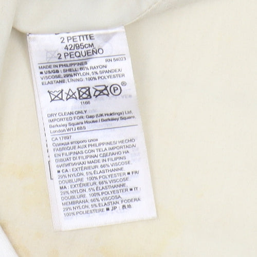 Banana Republic Women's Ivory Petite Check Pencil Skirt