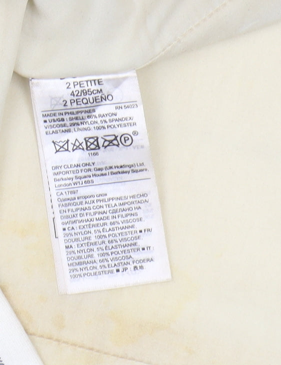 Banana Republic Women's Ivory Petite Check Pencil Skirt