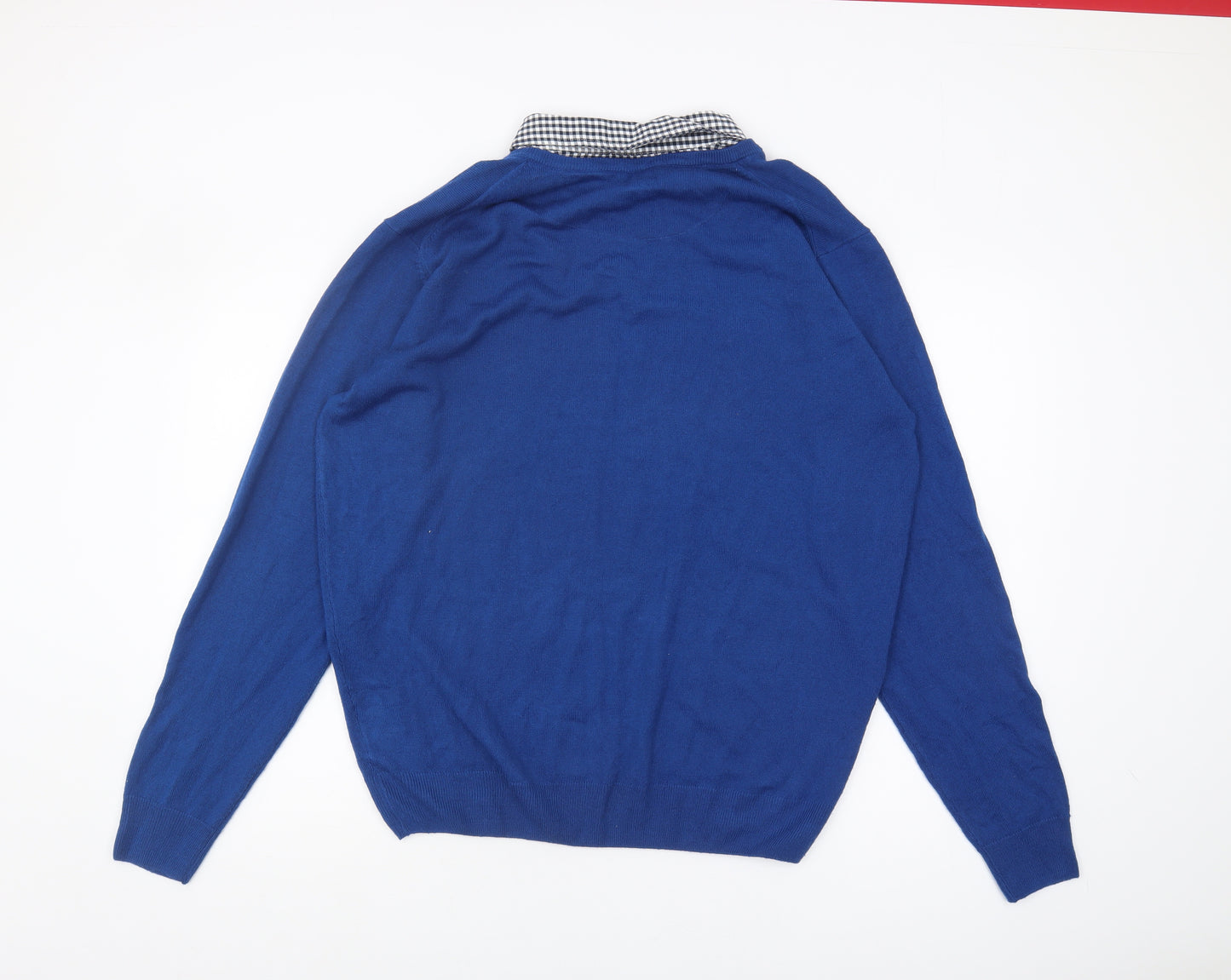 James Pringle Men's Blue XL V-Neck Pullover Jumper