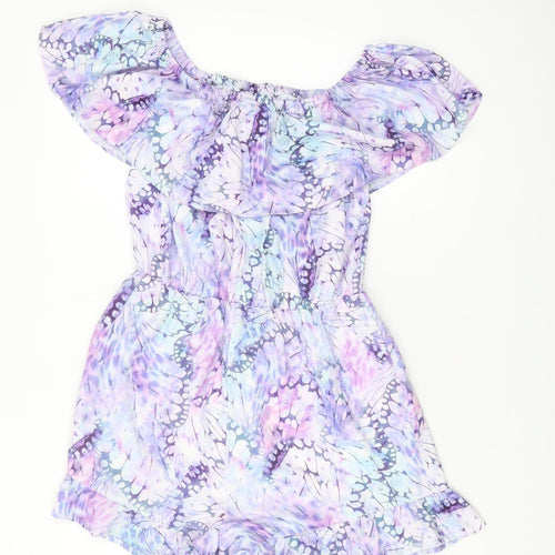 Lipsy Women's Multicoloured Butterfly Playsuit, Size 8
