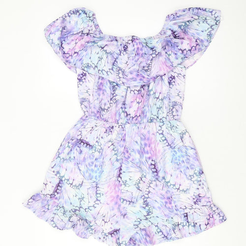 Lipsy Women's Multicoloured Butterfly Playsuit, Size 8