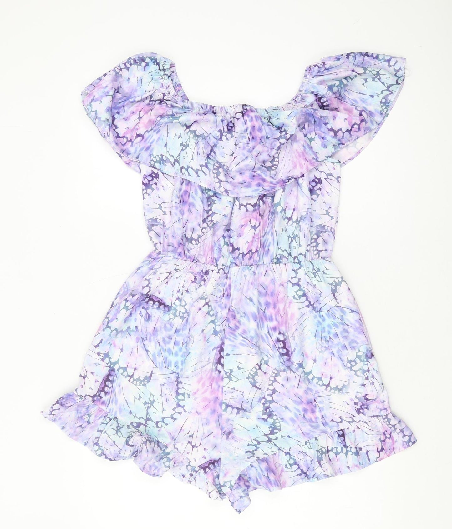 Lipsy Women's Multicoloured Butterfly Playsuit, Size 8