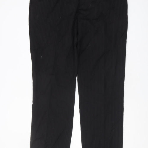 Skopes Men's Black Wool Pinstripe Trousers XL