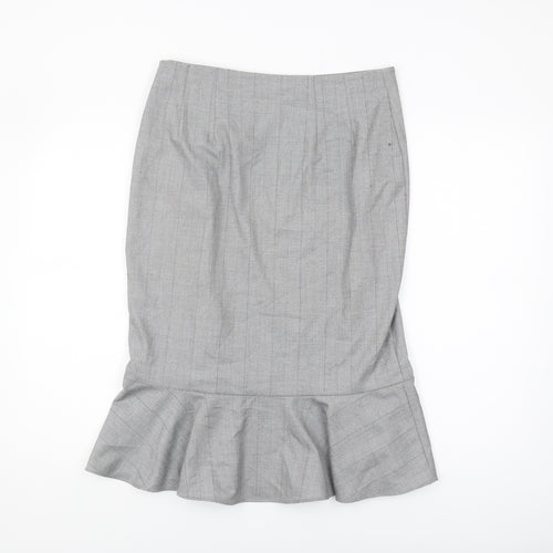 Marks and Spencer Grey Trumpet Midi Skirt, Size 12