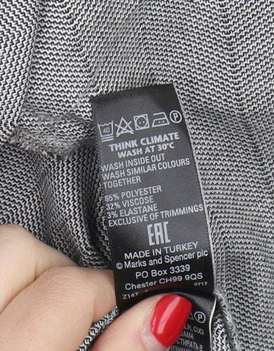 Marks and Spencer Grey Trumpet Midi Skirt, Size 12