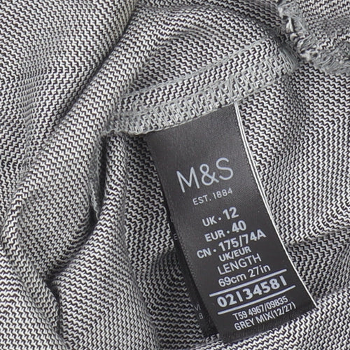 Marks and Spencer Grey Trumpet Midi Skirt, Size 12