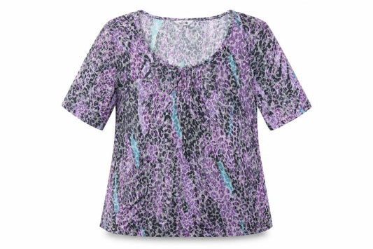 Front view of Isle Women’s Multicoloured Scoop Neck Top L