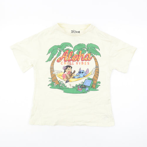 Next Girls White Lilo & Stitch Graphic T-Shirt 9 Years