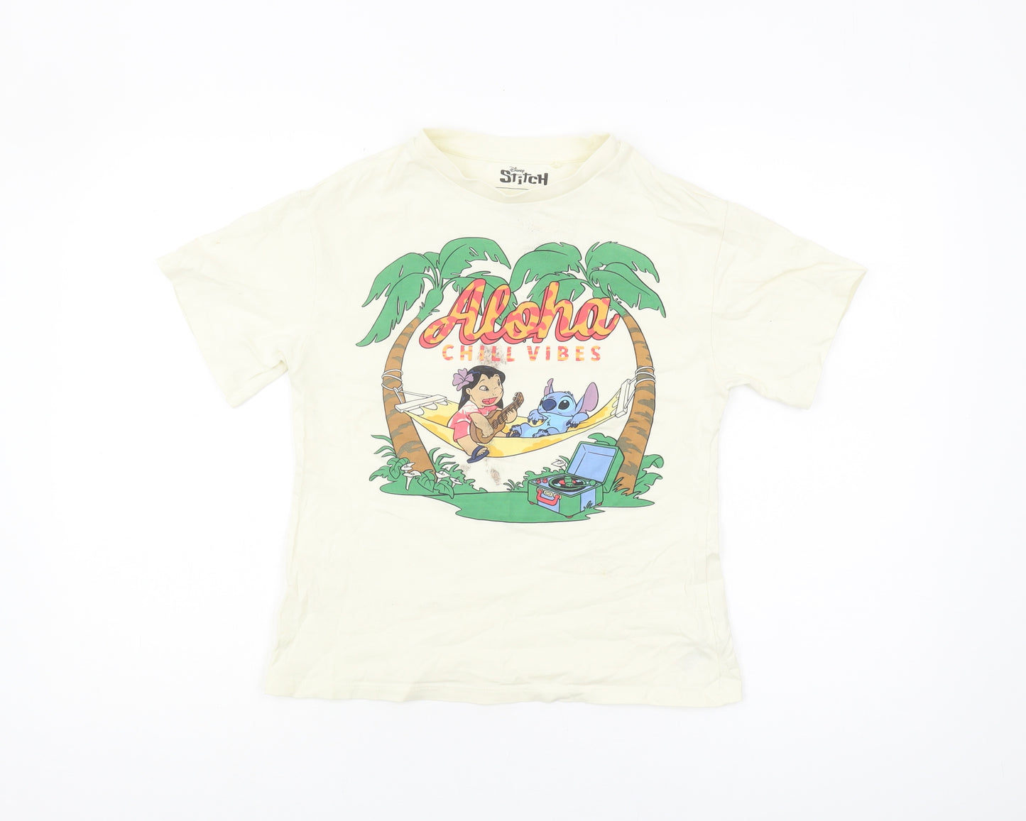 Next Girls White Lilo & Stitch Graphic T-Shirt 9 Years