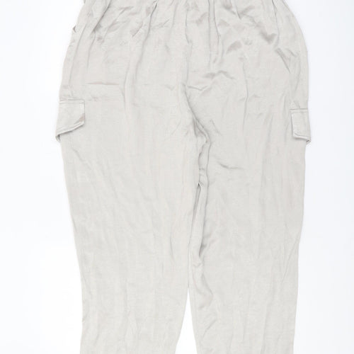 River Island Women's Beige Paperbag Trousers Size 16