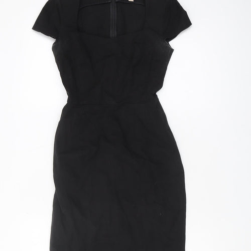 Banana Republic Black Sheath Dress Women XS Short Sleeve