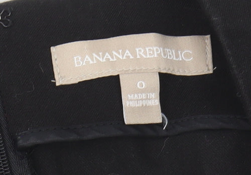 Banana Republic Black Sheath Dress Women XS Short Sleeve