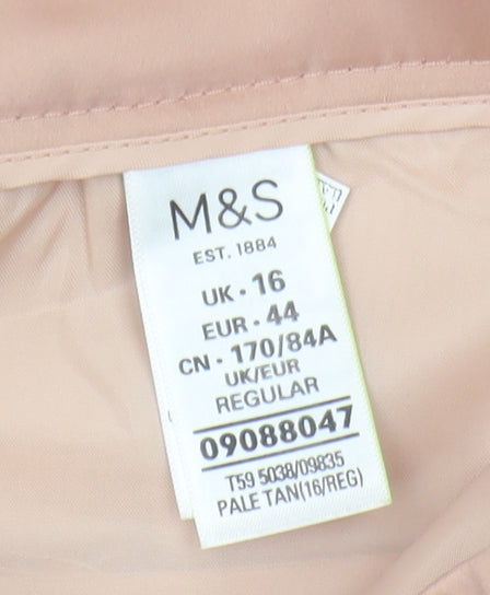 Marks and Spencer Women's Beige Trousers Size 16