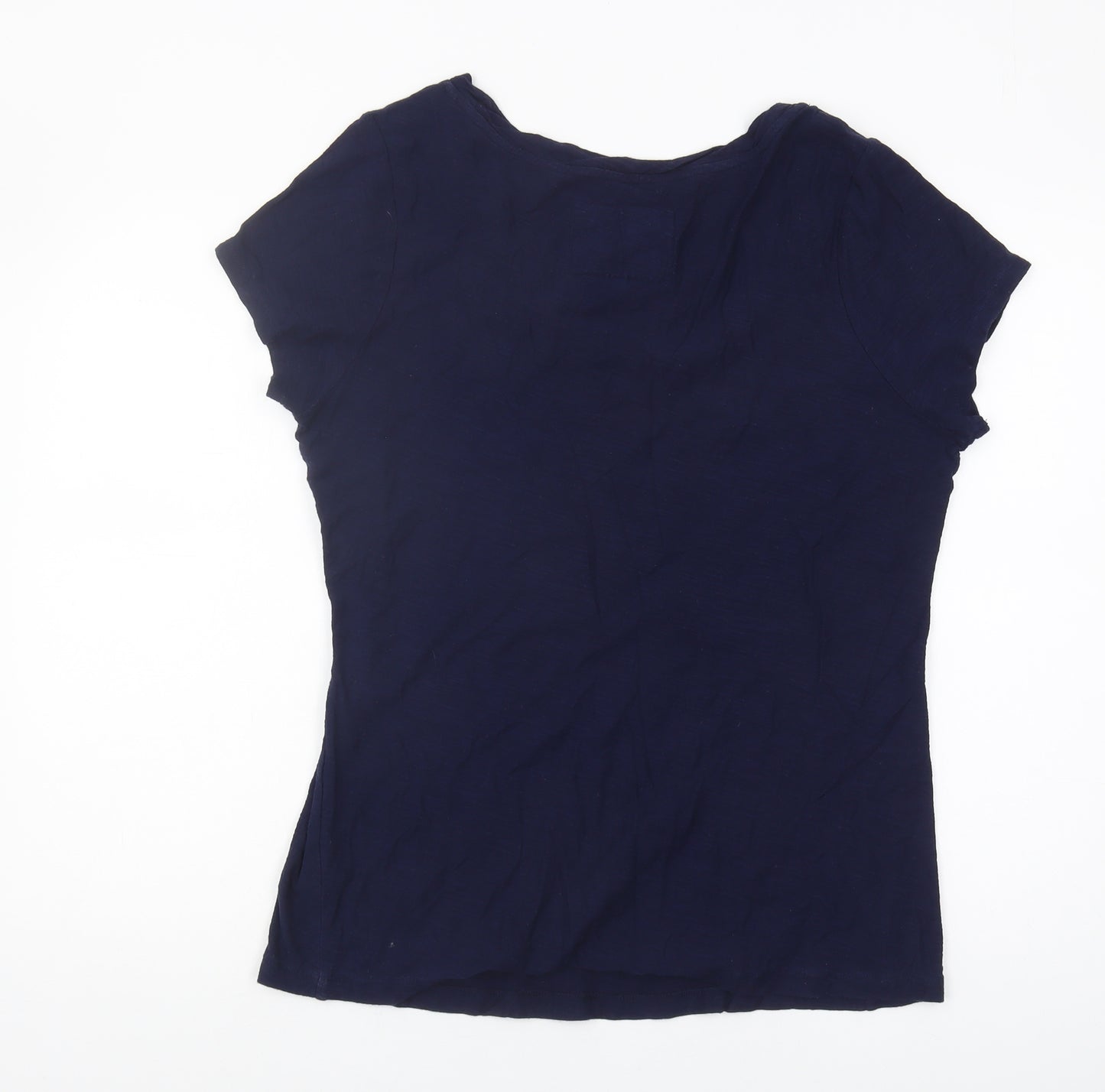 Rocha John Rocha Women's Blue Embroidered T-Shirt Size 16