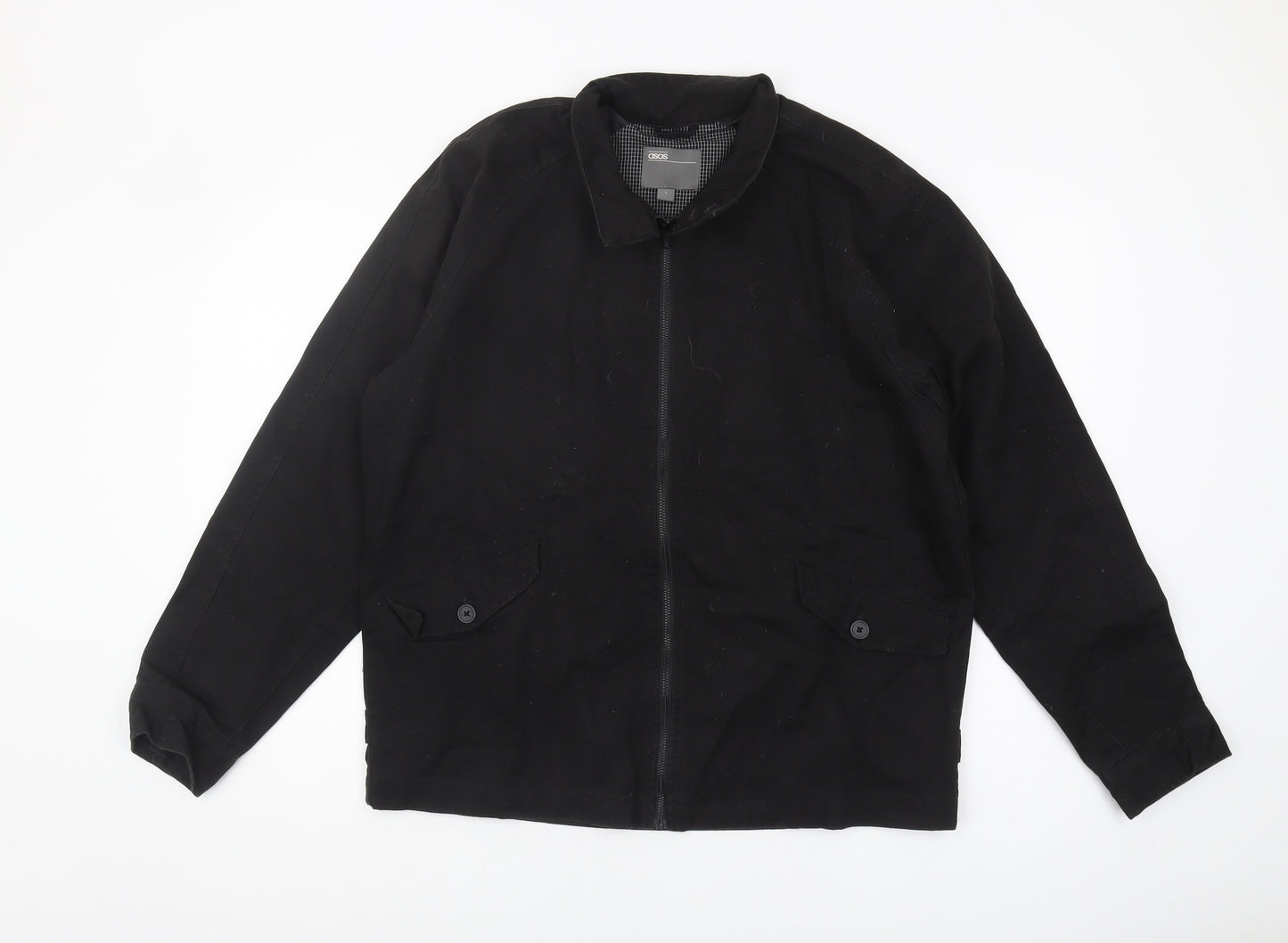 ASOS Black Men's Basic Jacket L Size, Cotton Shell