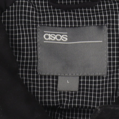 ASOS Black Men's Basic Jacket L Size, Cotton Shell