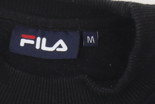 Fila Women's Black Geometric Pullover Sweatshirt M