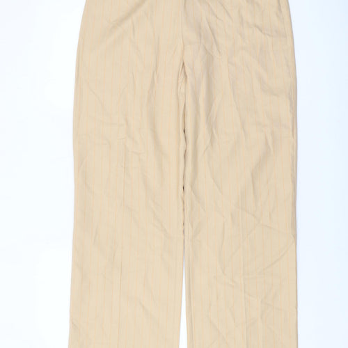 Collusion Women's Beige Straight Trousers Size 12