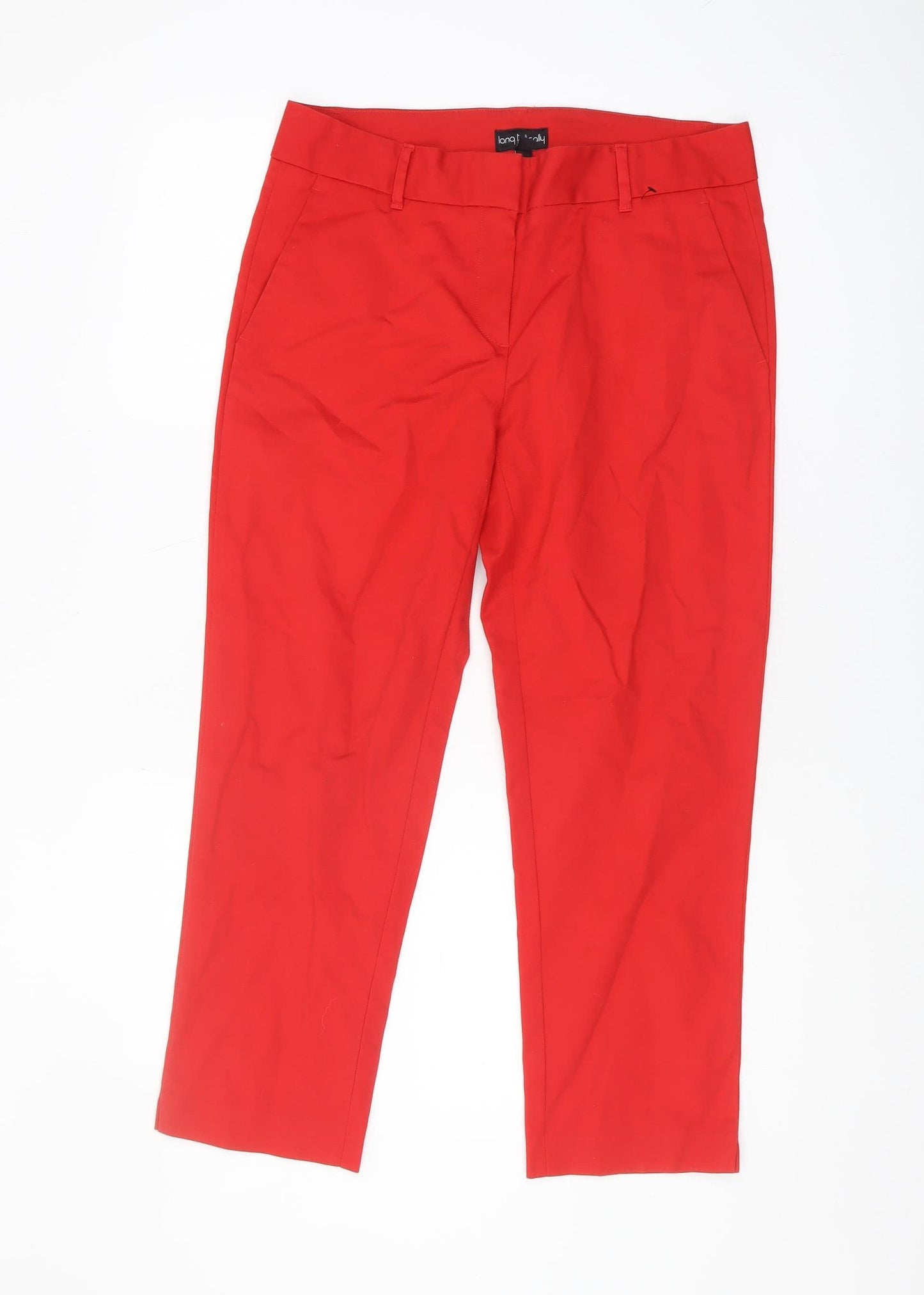 Long Tall Sally Red Cropped Trousers Women Size 12