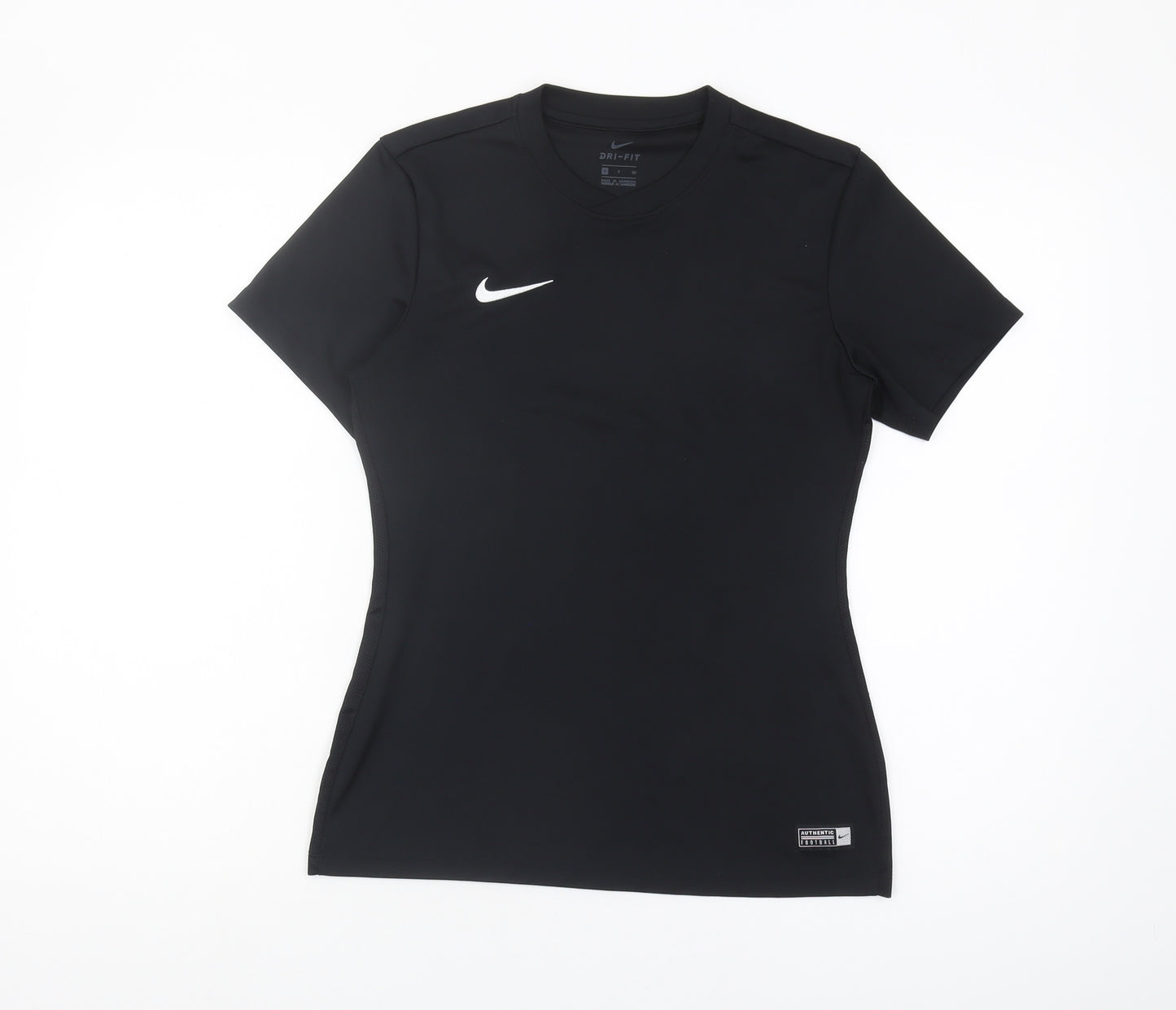 Nike Women's Black Slim Fit Gym T-Shirt S