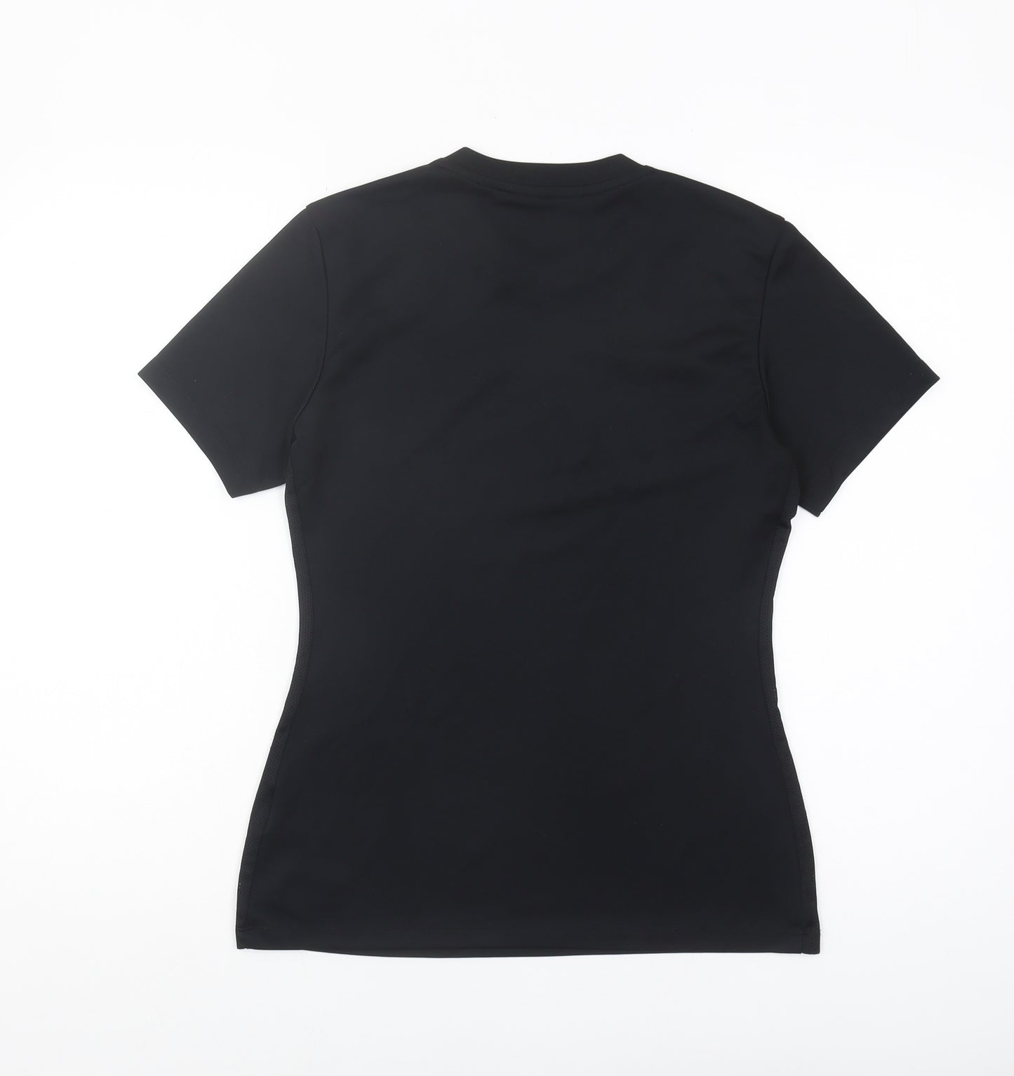 Nike Women's Black Slim Fit Gym T-Shirt S
