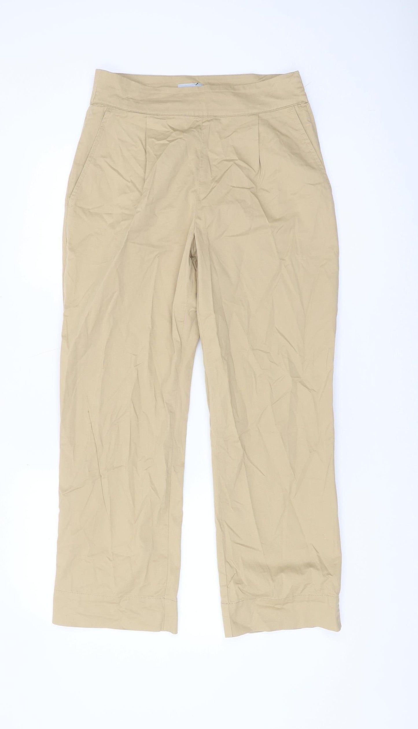 Jigsaw Women's Beige Trousers UK 8 Regular Fit