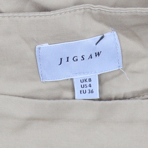 Jigsaw Women's Beige Trousers UK 8 Regular Fit