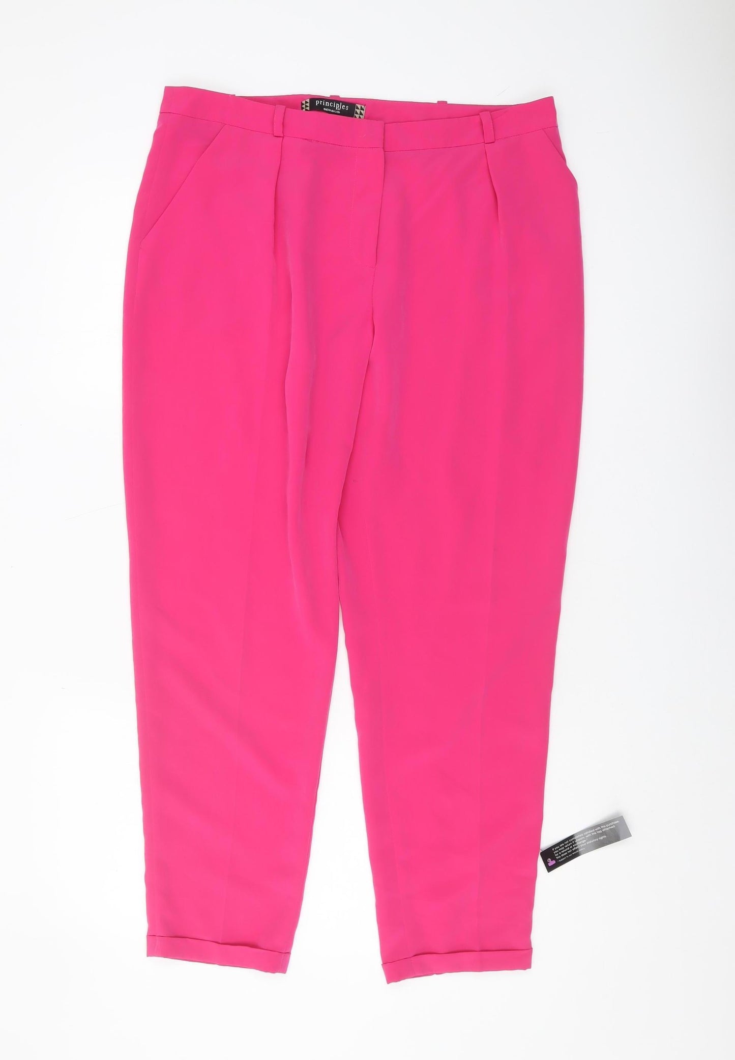 Principles Women's Pink Pleated Trousers Size 14