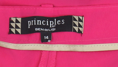 Principles Women's Pink Pleated Trousers Size 14