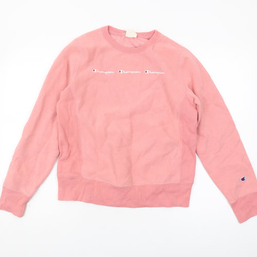 Champion Women's Pink Pullover Sweatshirt Small