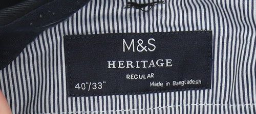 Marks and Spencer Men's Black Chino Trousers Size 40