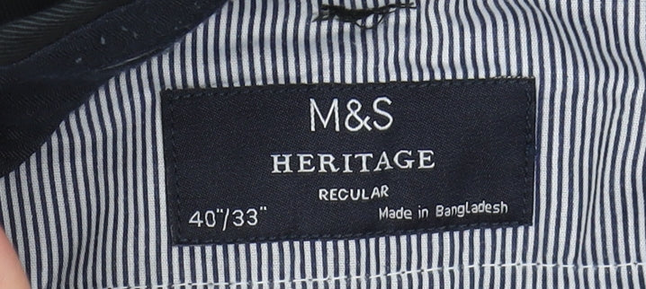 Marks and Spencer Men's Black Chino Trousers Size 40