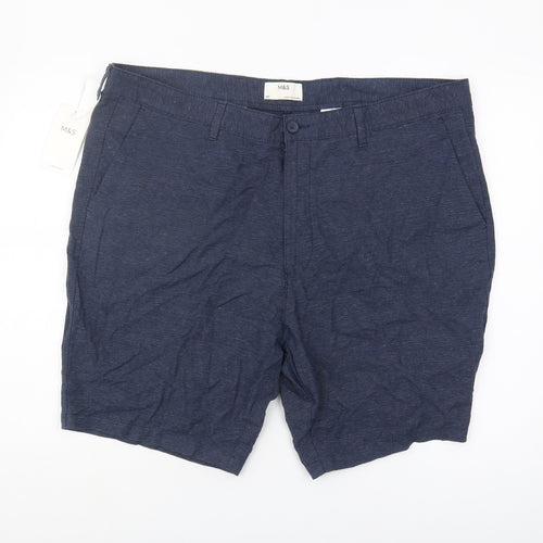 Marks and Spencer Blue Chino Shorts for Men
