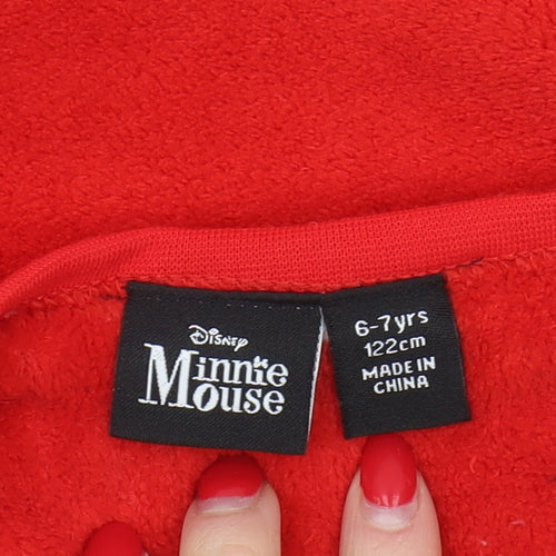 Disney Girls Minnie Mouse Red Pyjama Top, 6-7 Years