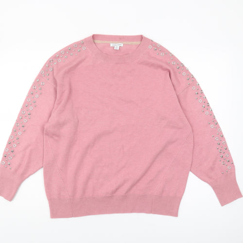 Sonder Studio Women's Pink Pullover Jumper, Size 12