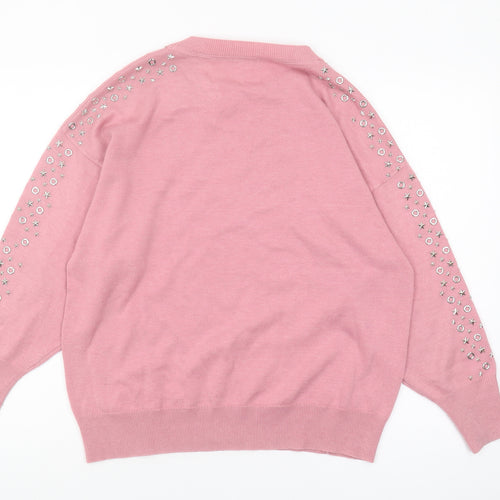 Sonder Studio Women's Pink Pullover Jumper, Size 12