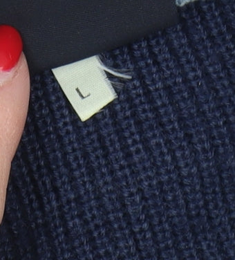 Arrow Men's Blue Pullover Jumper, L, High Neck, 1/2 Zip