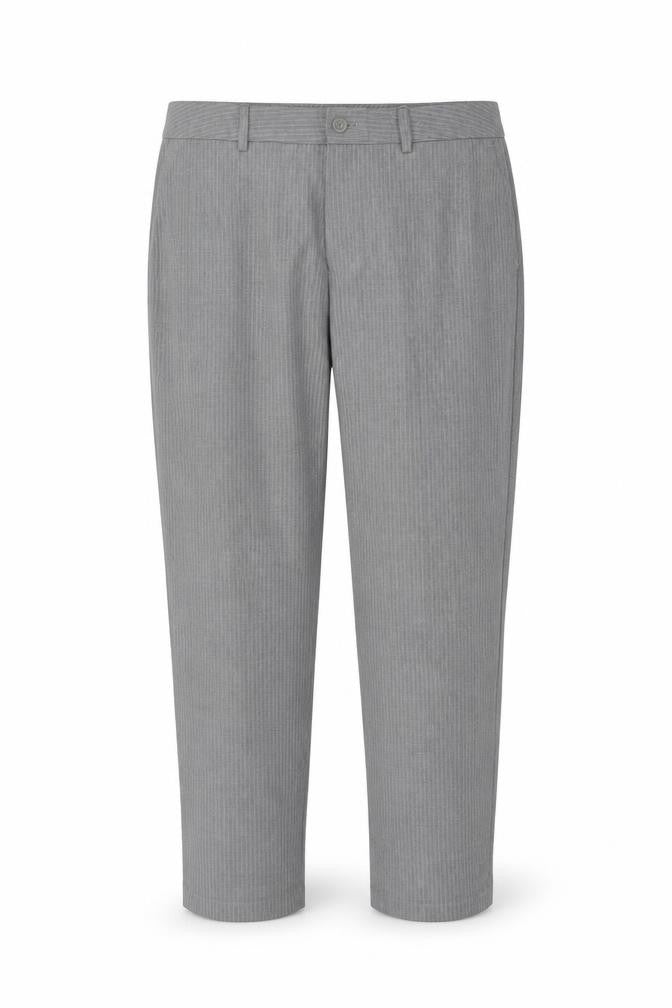 Front view of Van Heusen Women's Grey Dress Pants, size 32, Elegant Fit