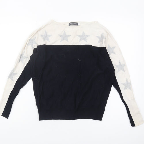 Mint Velvet Women's Black Ivory Star Jumper XS