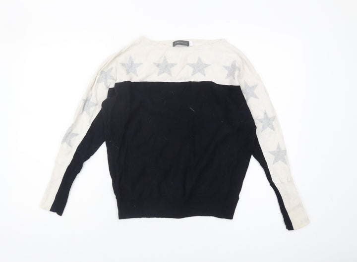 Mint Velvet Women's Black Ivory Star Jumper XS