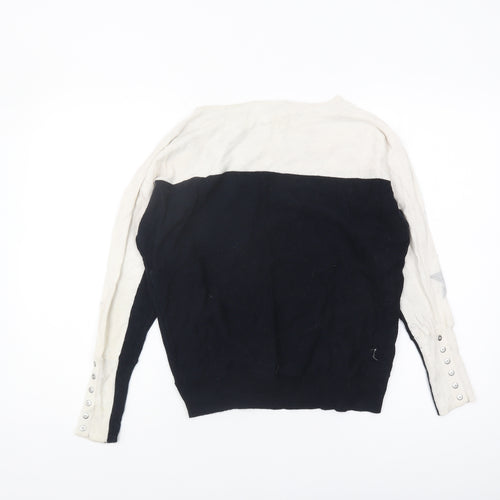 Mint Velvet Women's Black Ivory Star Jumper XS
