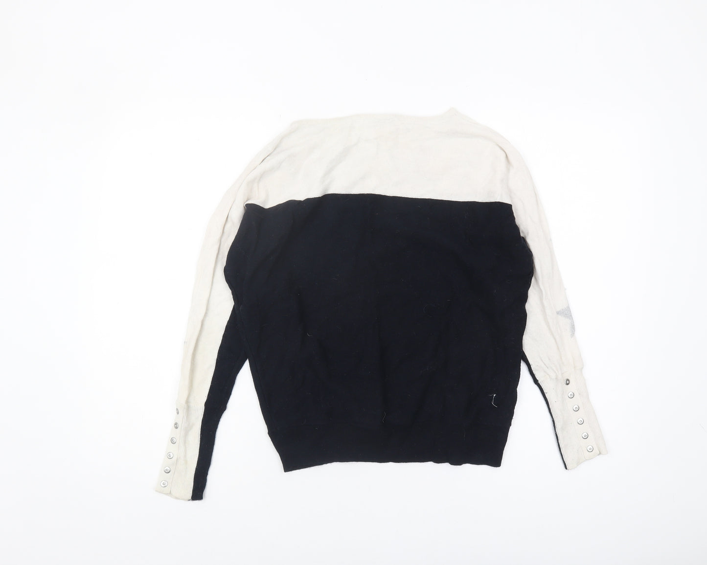 Mint Velvet Women's Black Ivory Star Jumper XS