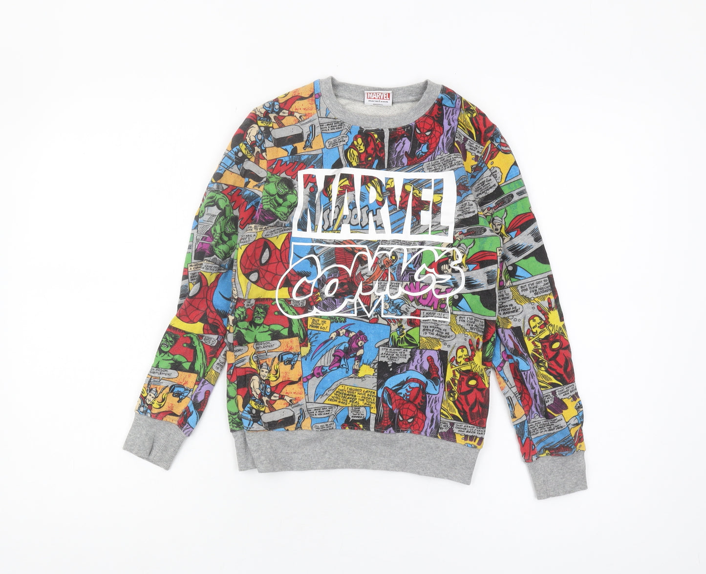 Next Boys Marvel Comics Multicoloured Pullover Sweatshirt 9Y