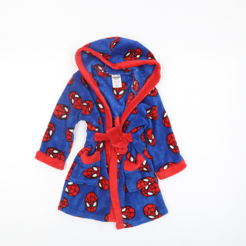 Marvel Spider-Man Unisex Blue Robe 18-24 Months Hooded